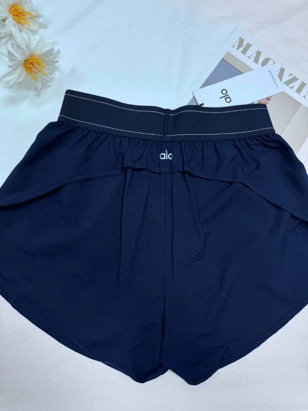(NWT) 🏃 Alo Yoga Match Point Short Navy Blue Tennis Shorts Athletic Activewear - Picture 3 of 10
